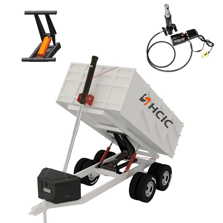 ڈمپ ٹریلر کے لیے بڑے ٹن HSG ہائی پریشر ہائیڈرولک آئل سلنڈر